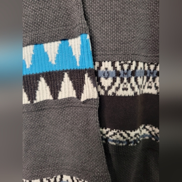 Nwot Free People Gray Combo Fair Isles Sweater Oversized Medium - Picture 4 of 5